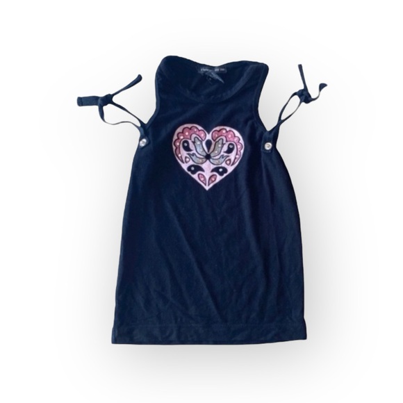 Flowers by Zoe Other - Flowers by Zoe ❤︎︎ Crystal Heart Graphic Tank Top ❤︎︎ Black ❤︎︎ Girl’s 5 5T ❤︎︎